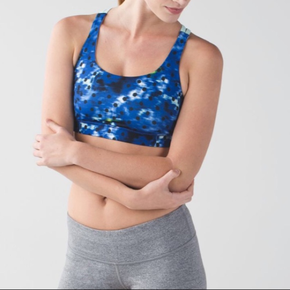 Lululemon Energy Bra in Sapphire Blue/Sea Mist